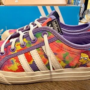 Adidas Nizza C x The Simpsons Kids Sneakers Tie Dye | Size 1 | Box Included